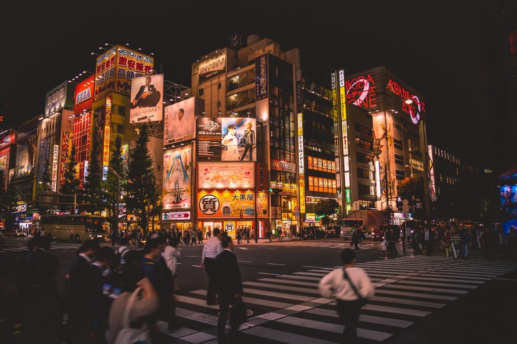 night, lights, city